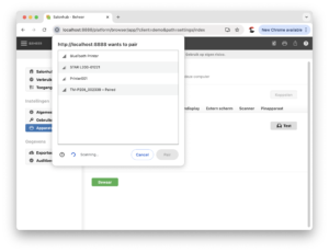 Bluetooth printen zonder koppelen op de PC