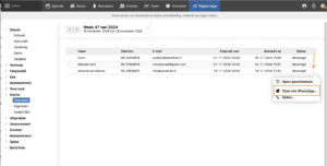 WhatsApp Web bericht sturen vanuit Rapportage Online Afspraken
